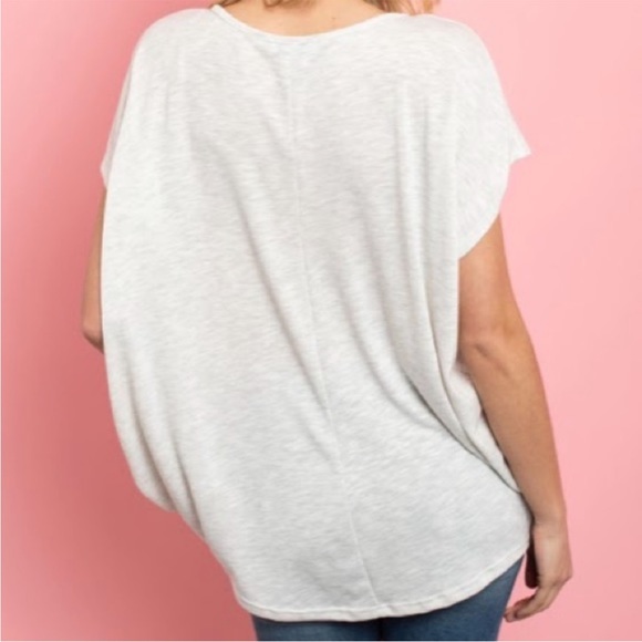 White with Grey Hints, Short Sleeve Tee - Picture 4 of 4